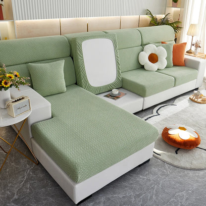 1pc Jacquard Sofa Slipcover Twill Pattern Elastic Sofa Covers Furniture Protector for Bedroom Office Living Room Home Decor -