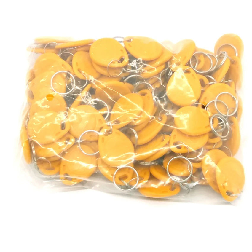10 Colors 100pcs/Lot RFID Tag Proximity ID Token Tag Key Ring 125Khz RFID Card Black Red Green Gray Yellow Blue