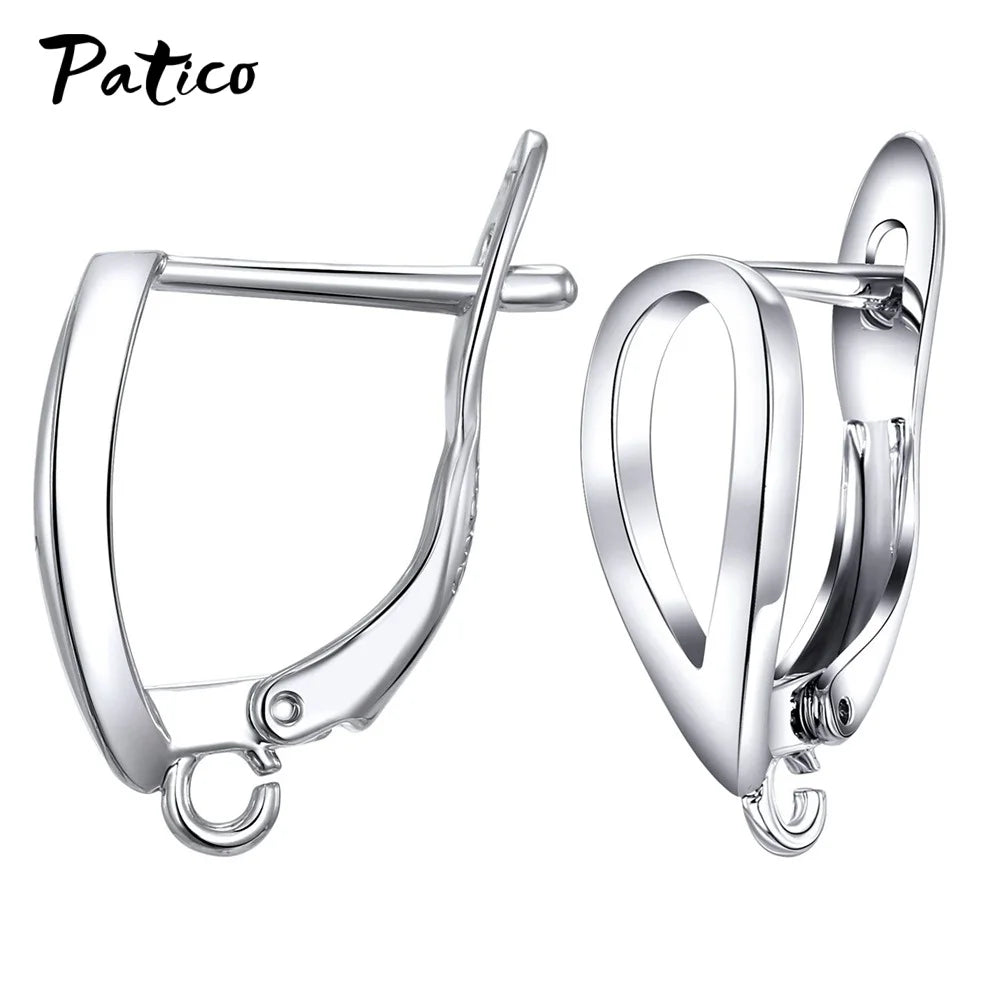 New Design Hollow Hook Earrings DIY Earrings Clasps Hooks For Woman Handmade 925 Sterling Silver Jewelry Making Accessories -