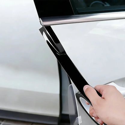 Car Stickers 3/5/7/10 cm Glossy Black Vinyl Wrap Stripe Adhesive Window Trim Film For Pillar Hood Roof Door