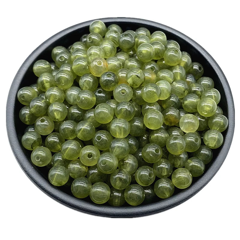6 8 10mm Acrylic Round Beads for Jewelry Makeing Bracelet Necklace DIY Accessory - 10 / 8mm 50pcs