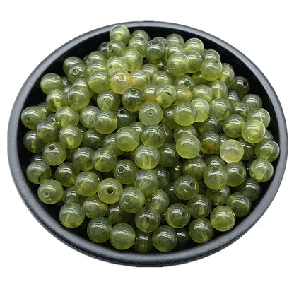 6 8 10mm Acrylic Round Beads for Jewelry Makeing Bracelet Necklace DIY Accessory - 10 / 8mm 50pcs