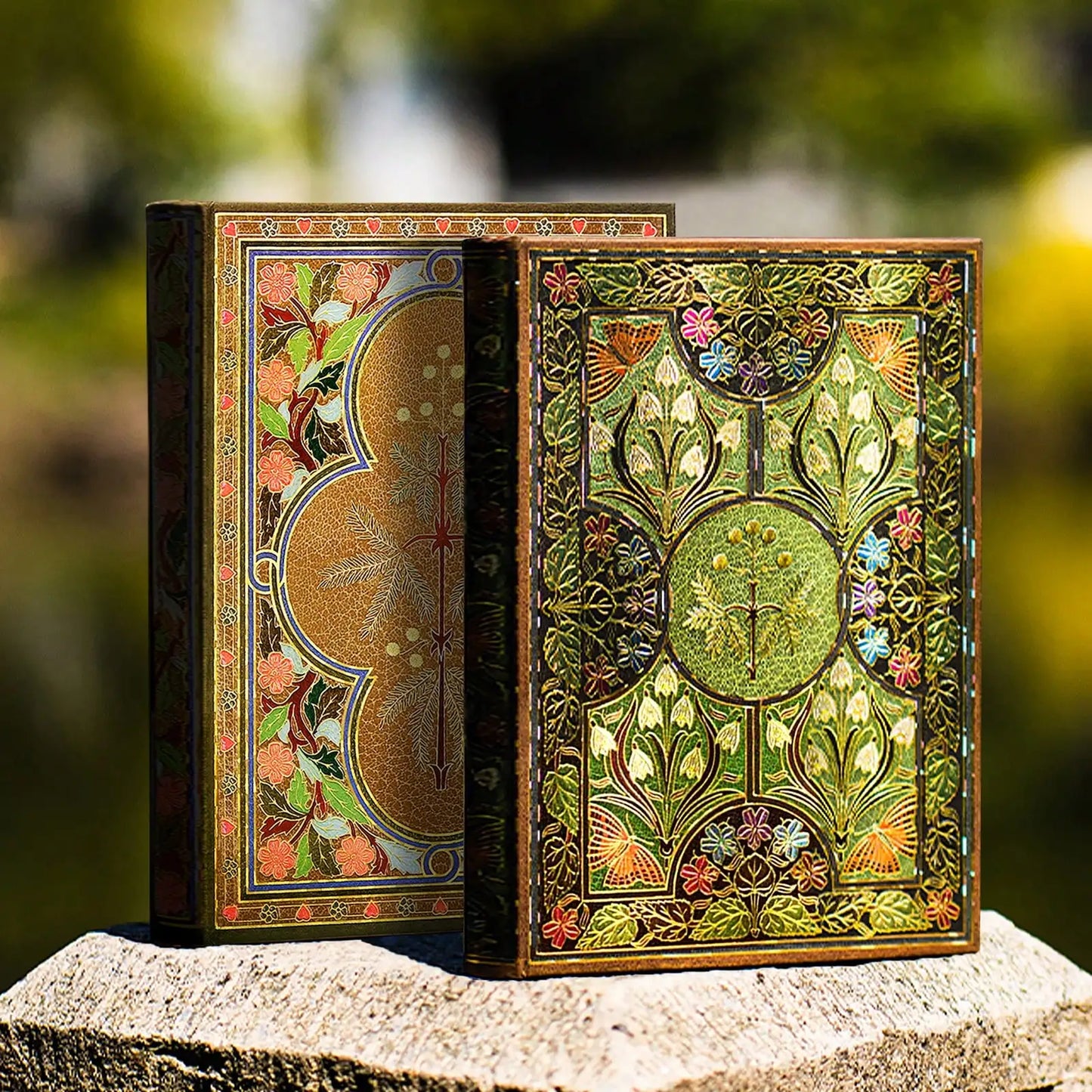 256-Page Vintage Floral Journal - Gold Foil Hardcover Diary with Bookmark, Butterfly Colored Pages, Luxury Travel Notebook&Gi
