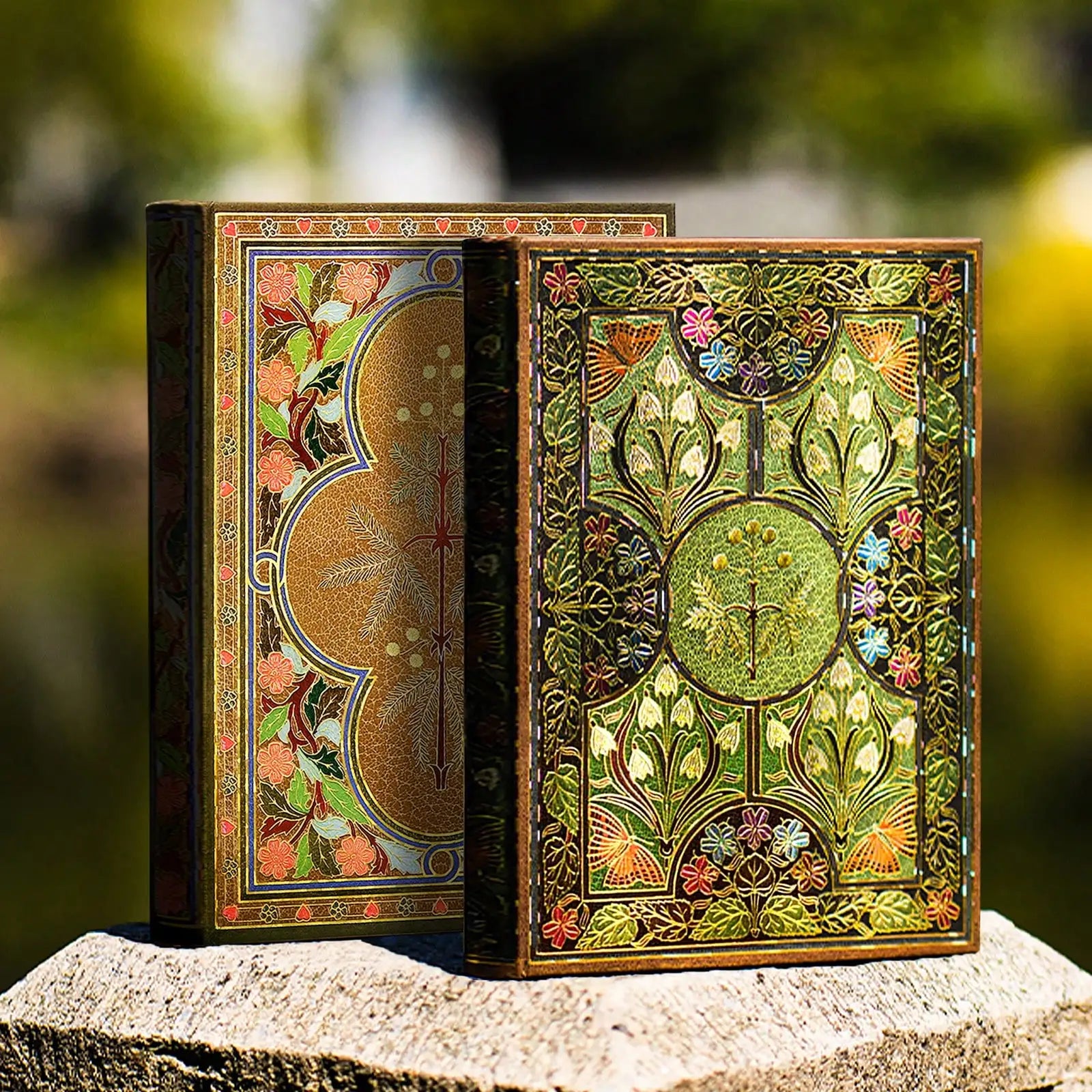 256-Page Vintage Floral Journal - Gold Foil Hardcover Diary with Bookmark, Butterfly Colored Pages, Luxury Travel Notebook&Gi
