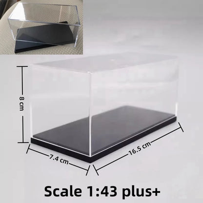 Scale 1/64 1/43 1/32 1/24 1/18 Clear Acrylic Display Box Case for Car Model Dust Cover Pre Made Box Diecast Professional Stor