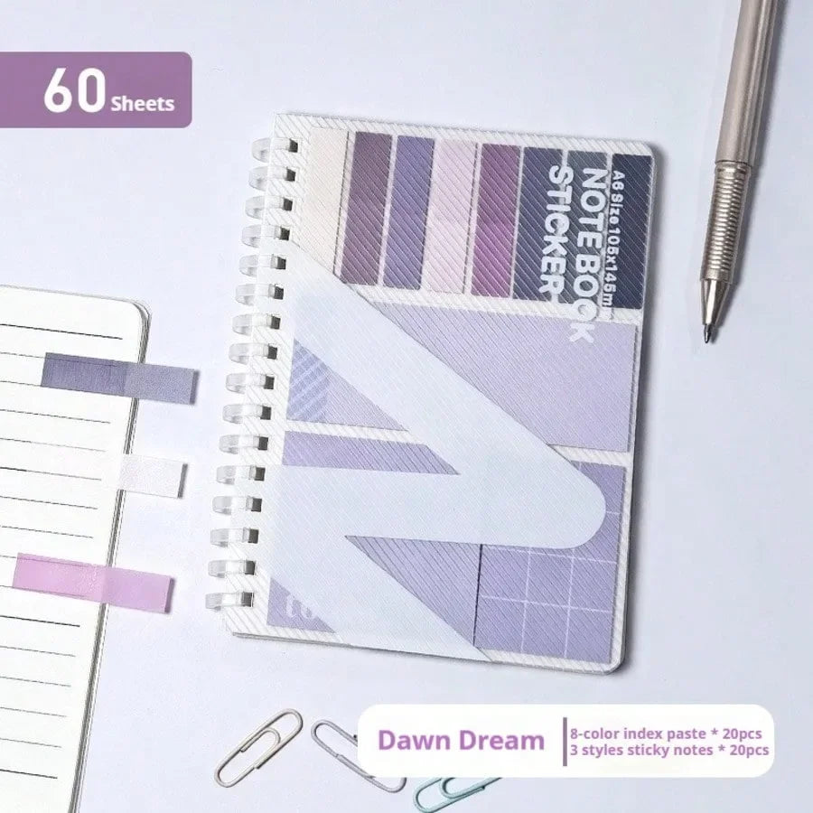 Kawaii Sticky Notes Set Expandable Removable Student Memo Pads Must-Have Study Planner Supplies Bulletin Journal Accessories 