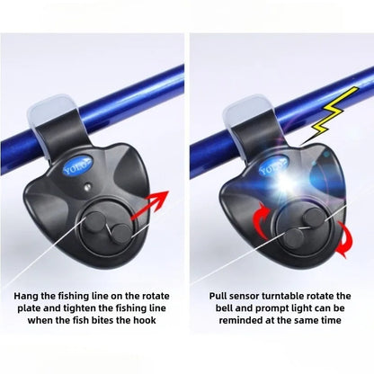 Fishing Bite Alarm Camping equipment Electronic Buzzer on fishing rod with Loud Siren Daytime Night Indicator With Battery