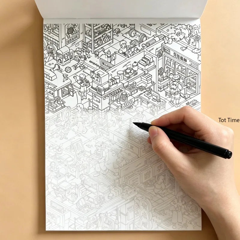 A Beautifully Designed Graffiti Pattern for Copying and Coloring Decompression Drawing Book,24 Different Interesting Patterns