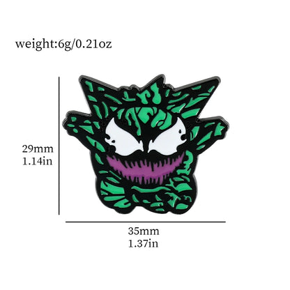 Gengar Cartoon Brooches Anime Enamel Lapel Pins for Backpack Accessories Fans Collection Brooches Jewelry Gift - Gengar 4