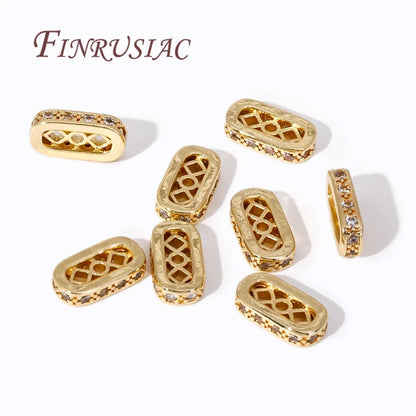18K Gold Plated Spacer Bar Separators,For Bracelets Accessories DIY Jewelry Making Supplies,Bead Separators,Necklace Findings