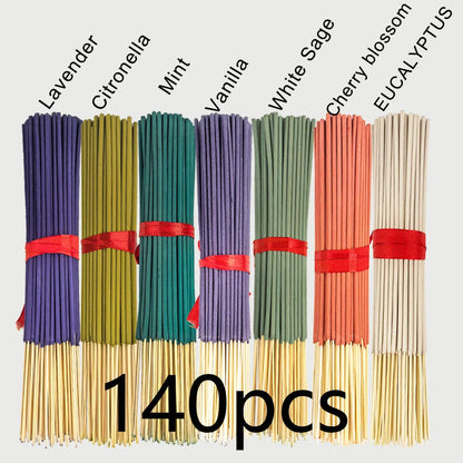 7 Sets of 140 Incense Sticks, Available in Four Seasonal Sets: Rose, Lavender, Sandalwood, Jasmine, Mint, Cherry Blossom, Her