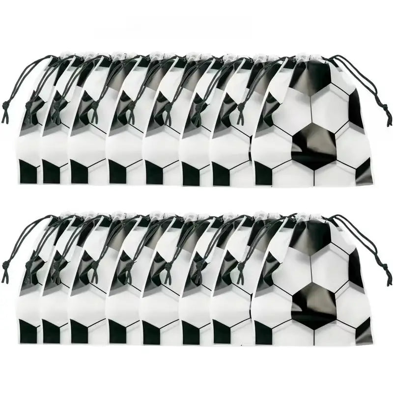 20/50Pcs Soccer Party Drawstring Bag Football Sports Theme Birthday Favors Treat Bag Team Celebration Gift Decoration Supplie