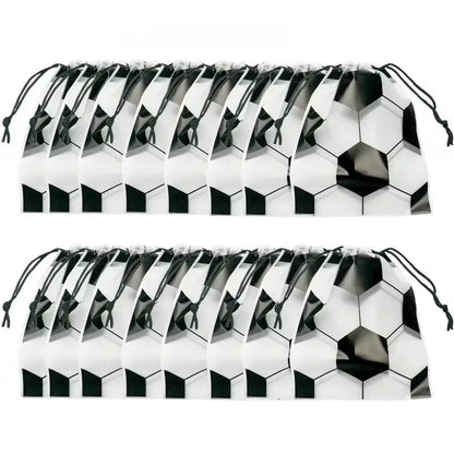 20/50Pcs Soccer Party Drawstring Bag Football Sports Theme Birthday Favors Treat Bag Team Celebration Gift Decoration Supplie