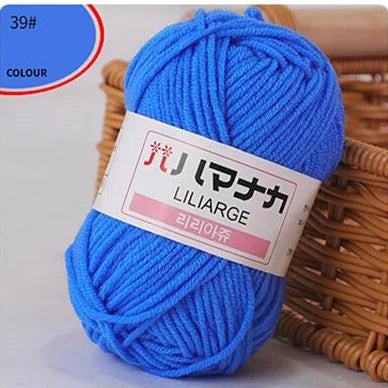 DIY Baby Milk Sweet Soft Cotton Knitting Wool Yarn Thick Fiber Velvet Yarn Hand Knitting Wool Crochet Yarn for DIY Sweater - 