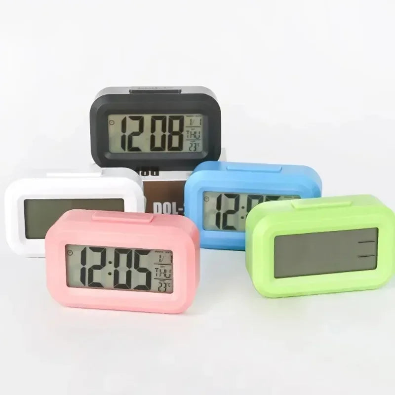 Led Digital Alarm Clock Backlight Data Times Calendar Desktop Multi-function Electronic Bedroom Decoration Desk Decorations W