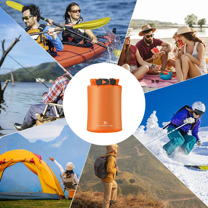 Ultralight Dry Sack Waterproof Dry Bag Outdoors Stuff Sacks for Camping Hiking Kayaking 3L/5L/12L/20L/35L