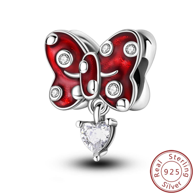 925 Sterling Silve Charms Beads Forever Love Heart Sister Family Life Charms Dangle For Bracelet Woman Jewelry Gifts - KTC108