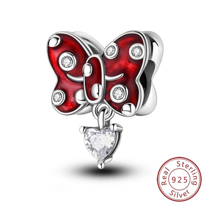 925 Sterling Silve Charms Beads Forever Love Heart Sister Family Life Charms Dangle For Bracelet Woman Jewelry Gifts - KTC108