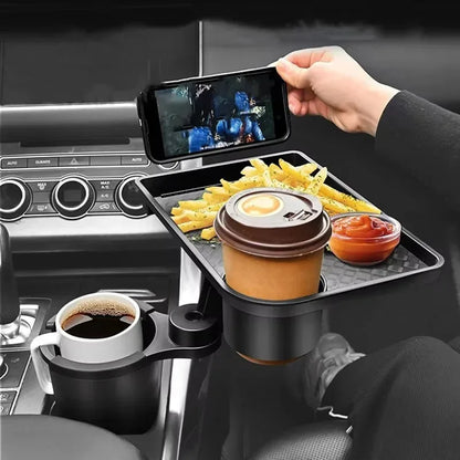 Universal Car Cup Holder Tray - 360 ° Rotating Adjustable Dual Cup Organizer