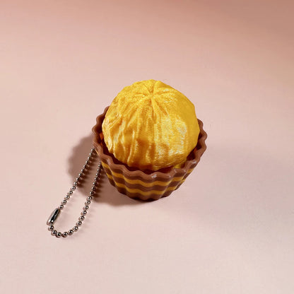 Calming Keychain Keys Finger Button Anti-stress Toys Strawberry Cake Ice Pizza Funny Decompression Gifts for Children Adults 