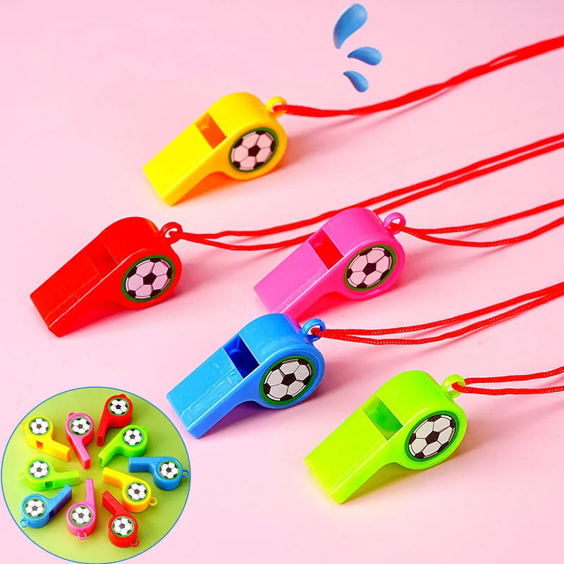 10/30/50Pcs Football Whistle Cheerleader Cheering Props Rainbow Fan Whistle Boys And Girls Birthday Party Favors Pinata Fille