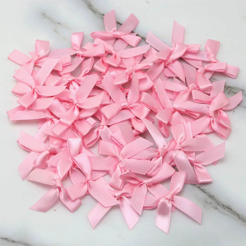 4x4cm Colourful Bows Small Size Polyester Satin Ribbon Bow Flower DIY Craft Decoration