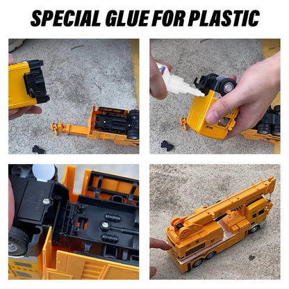502 Super Strong Quick-Drying Adhesive, Professionally Used for Daily Repair of Toy Plastics, Is White, Transparent and Odorl