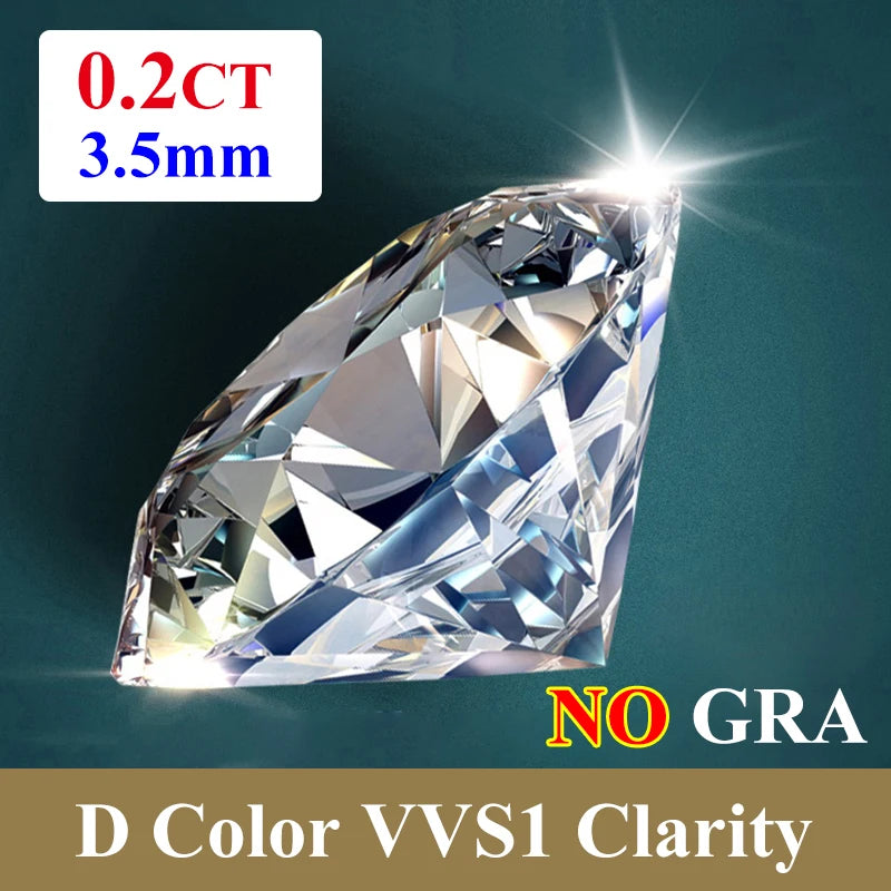 [ Full Size 0.7mm-20mm ] 1CT Small Size Loose Moissanites Stones D Color VVS1 Gemstone Lab Grown Moissanite Diamonds