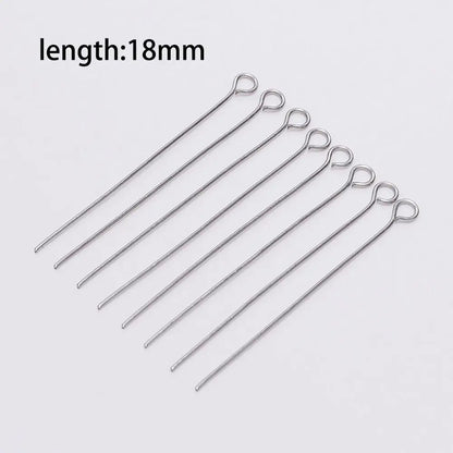 100pcs Stainless steel Eye Head Pins Metal Eye Pins For Jewelry Making Findings Diy Earrings Pendant Jewelry Pins Supplies