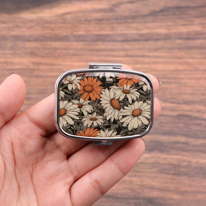 Van Gogh Art Mini Pill Box 2-Compartment Medicine Pill Organizer Household Portable Medicine Storage Box Travel Jwelery Gift 