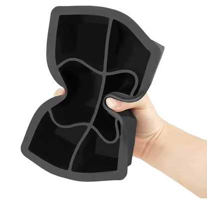 4/6/8/Grid Big Ice Tray Mold Box Large Food Grade Silicone Ice Cube Square Tray Mold Pub Wine Ice Blocks Maker Model