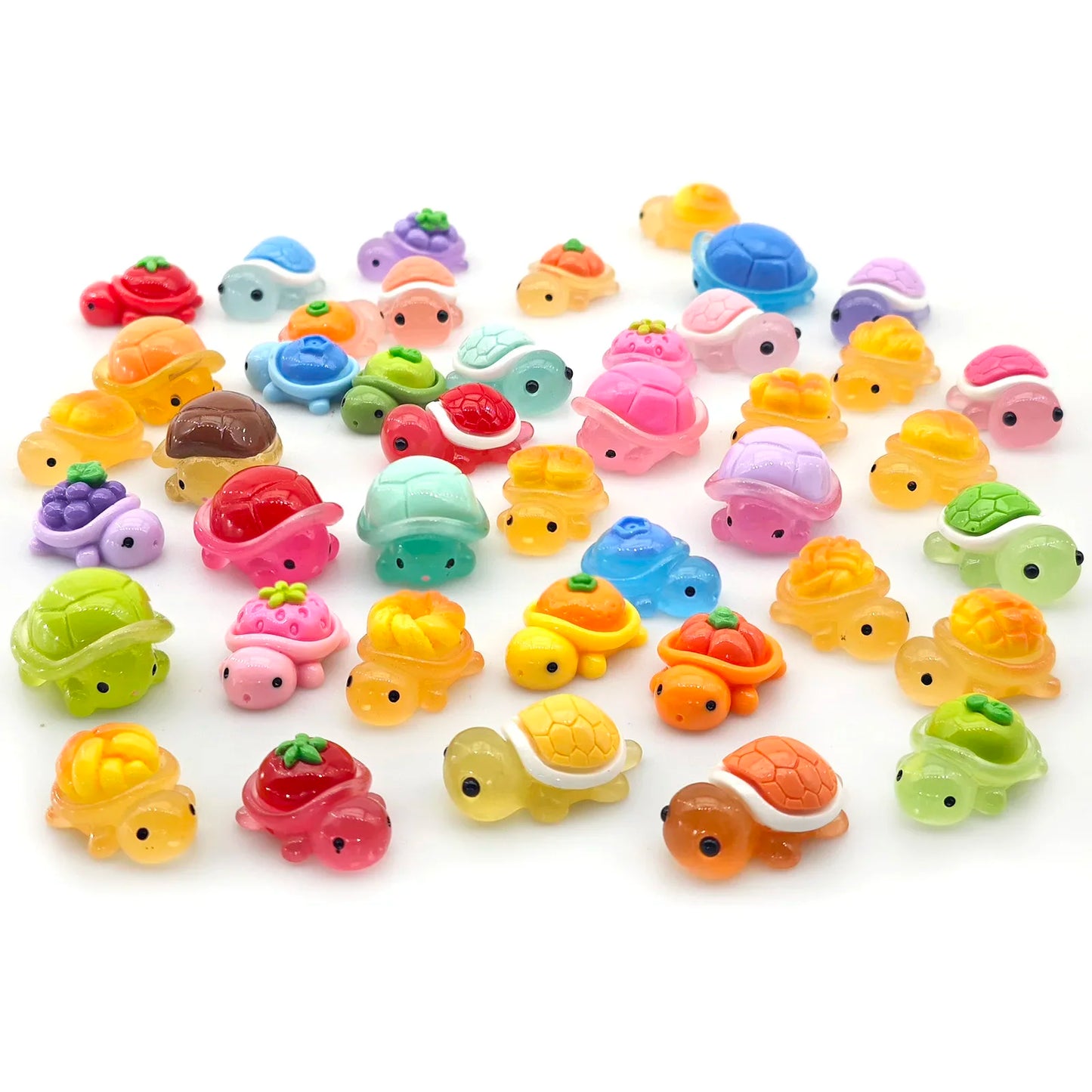 50/30PCS Cute Mini Ocean Resin Turtle Animals Tiny Sea Animals Figurines Marine Miniature Aquarium Ornaments Home Decorations