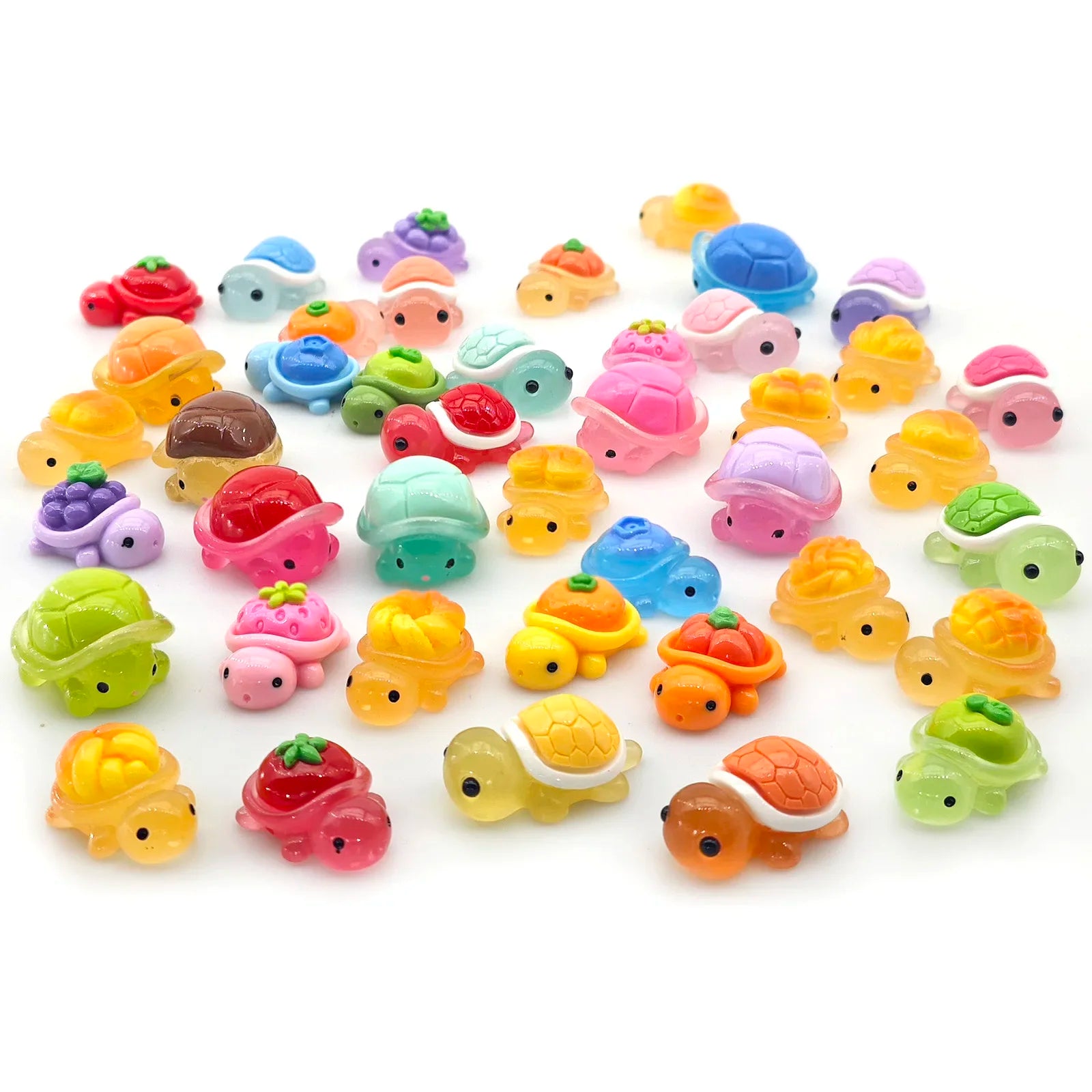 50/30PCS Cute Mini Ocean Resin Turtle Animals Tiny Sea Animals Figurines Marine Miniature Aquarium Ornaments Home Decorations