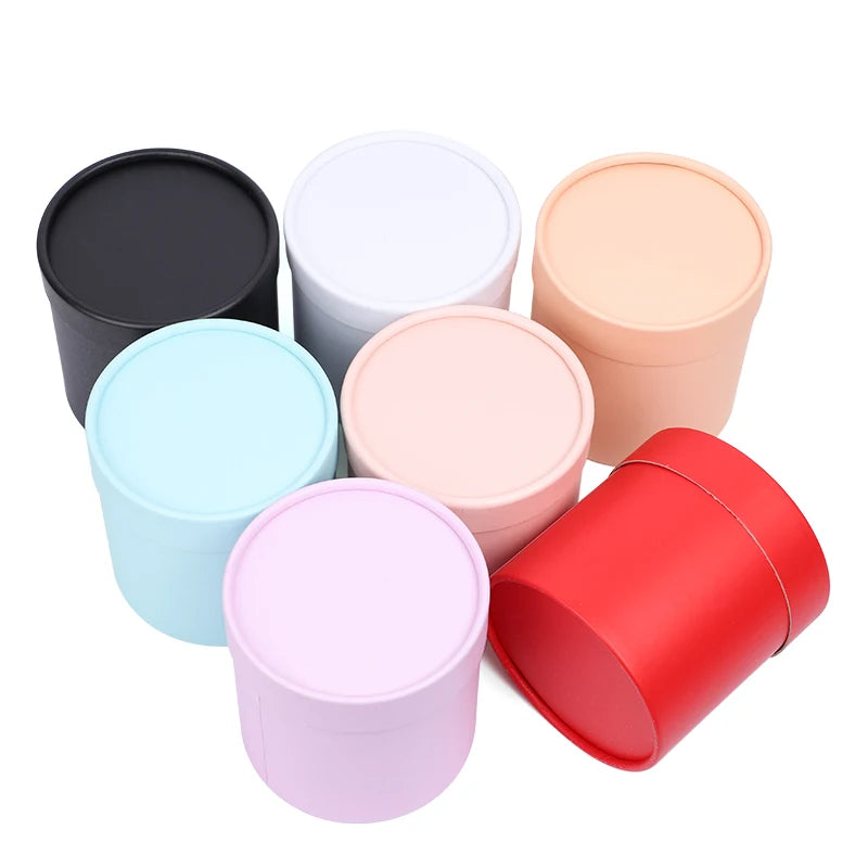 12x12cm Flower Box Round Cardboard Gift Boxes Wedding Party Rose Flower Packaging Decoration Valentine's Day Gifts Wrapping B