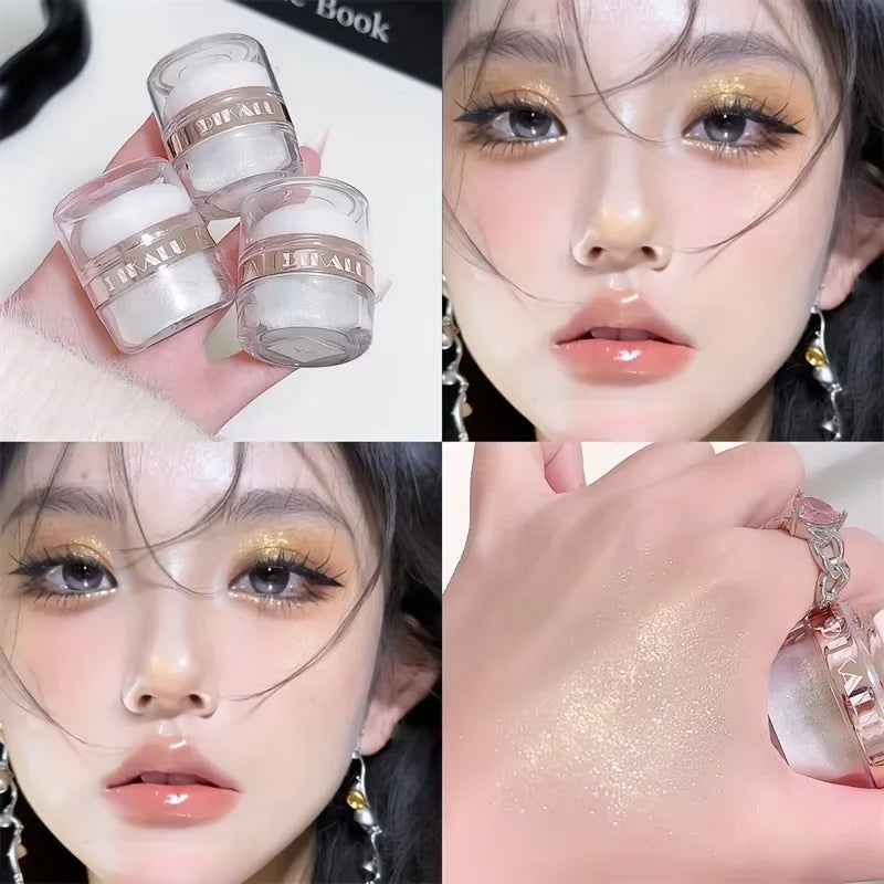 Glitter Fairy Highlight Pat Powder Bride Wedding Highlight Powder Body Glitter Powder To Create Sparkle Makeup,for Gift/Party