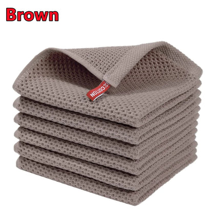 New 100% Cotton Dishcloth Ultra Soft Absorbent Kitchen Towel Household Cleaning Cloth Kitchen Tools Gadgets Wash Cloth Dish R