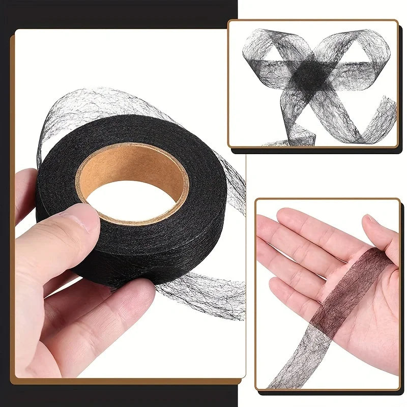 2roll Black White Double-sided Interlining Adhesive Fabric Clothes Iron On Hem Tape Interlining Web DIY Sewing Patchwork Acce