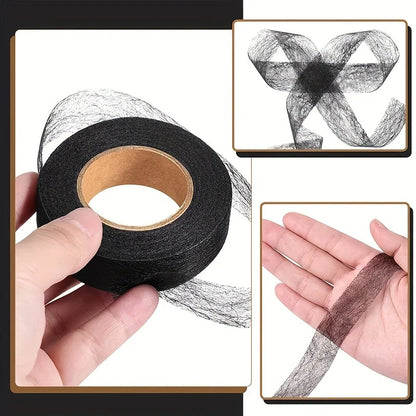 2roll Black White Double-sided Interlining Adhesive Fabric Clothes Iron On Hem Tape Interlining Web DIY Sewing Patchwork Acce
