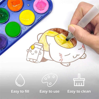 7/9/12pcs Watercolor Brush Pens Set Super Easy To Use And Fill For Water Soluble Colored Pencil Aqua Brush Pen For Beginners