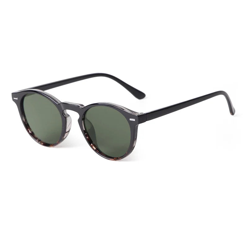 Vintage Fashion Round Sunglasses Women Men 2024 Brand Design Retro Rivet Yellow Blue Lens Square Sun Glasses Male Female Gogg