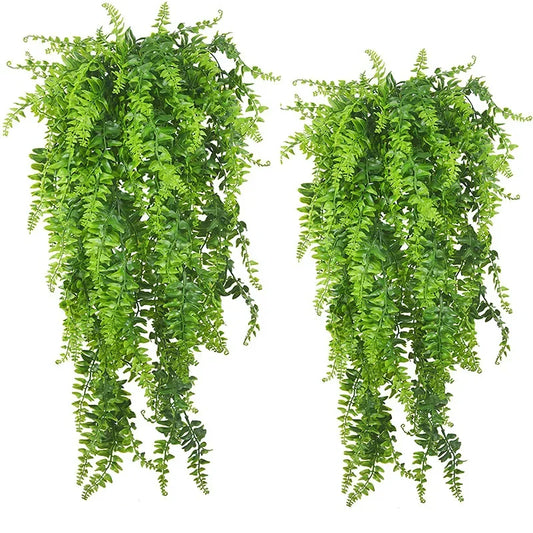 90cm Artificial Plant Vine Home Decoration Hanging Plastic Leaf Grass Garland Outdoor Wedding Party Decorations Fake Rattan I