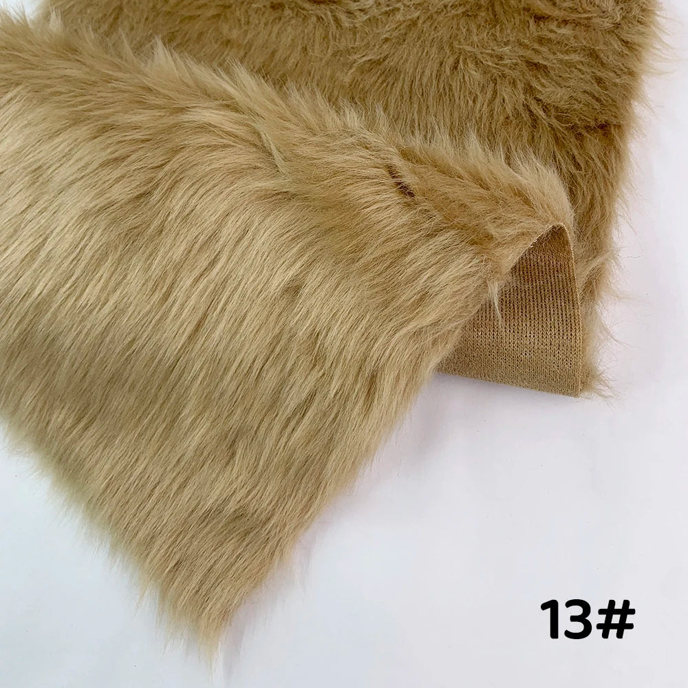 Fur Imitate Fabric 30x50cm Polyester Fiber Medium Thickness Woven Technics 2.5cm Long Fur Fabric Cosplay Fursuit Fur Material