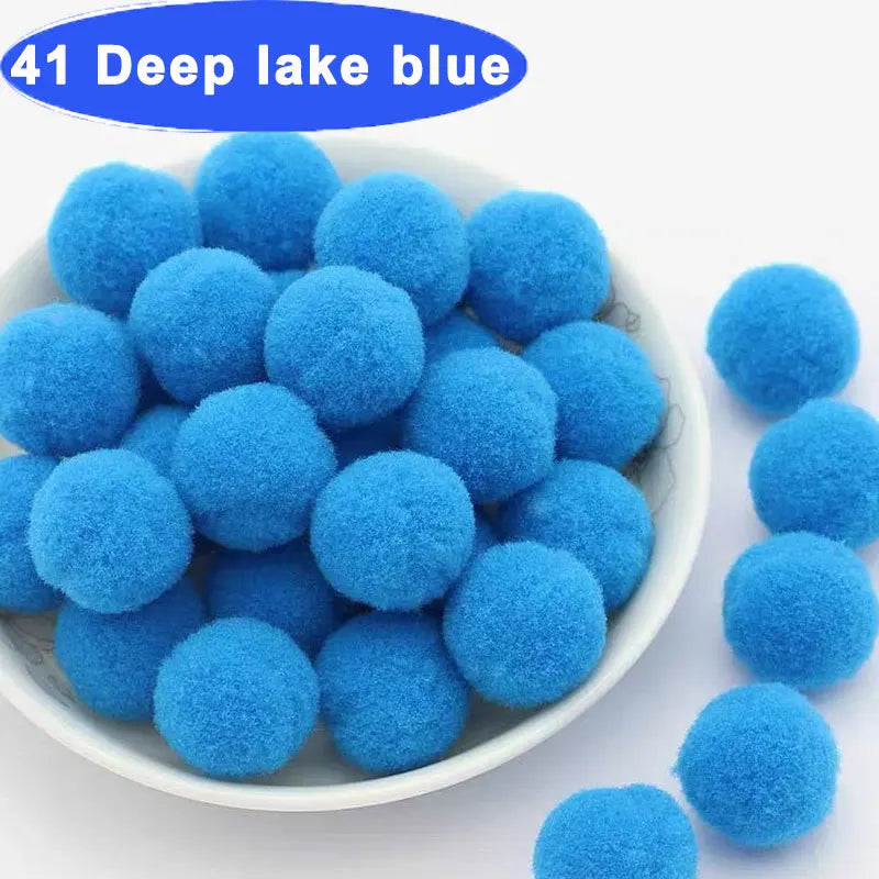 30-300Pcs Soft Pom Poms Fluffy Balls Pompon Mixed 40Colors Pompom Fur Ball for Kids DIY Craft Wedding Decor 8/10/15/20/25/30m