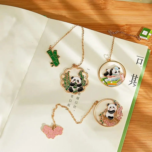 Funny Panda Book Page Clips Metal Bookmarks Cute Pagination Mark Creative Separator Pages Tags Stationery School Office Suppl