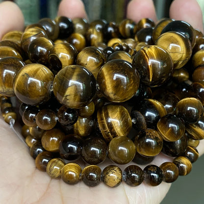 Natural Stone Beads 4 6 8 10mm Tiger Eye Lava Amazonite Turquoises Agates Jaspers Beads For Jewelry Making DIY Bracelet Neckl