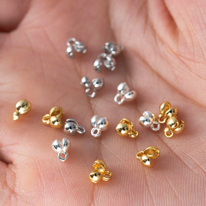 20Pcs 18K Gold Plated Brass Pearl Bracelet Ends Beads End Tips Connector For DIY Necklaces Earrings Jewelry Making Accessorie