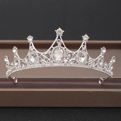 Bridal Baroque Rhinestones Crystal Tiaras Wedding Crown Hair Jewelry for Women Party Crowns Bride Accessory