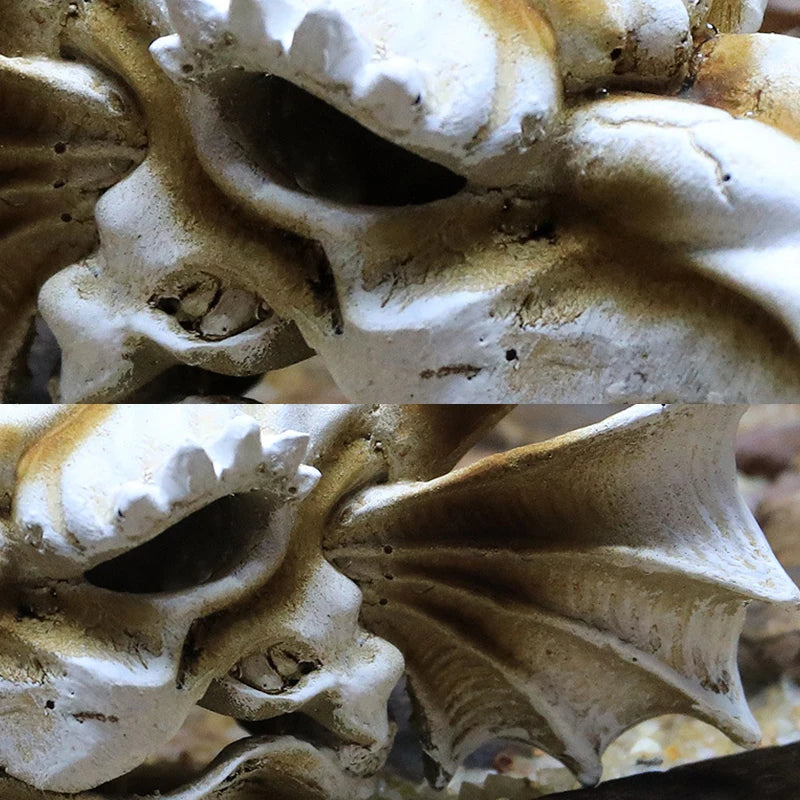 Dinosaur Skull Model Velociraptor Fossil Resin Skull Lifelike Dinosaur Skeleton Statue Figurine Aquarium Decorations Accessor