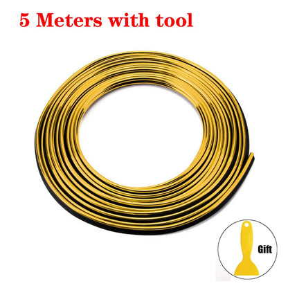 Car Moulding Decoration Flexible Strips1/3/5M Interior Auto Mouldings Car Cover Trim Dashboard Door Edgein Car-styling Univer