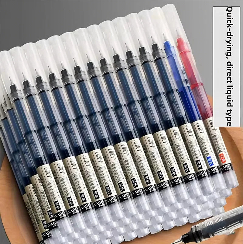 0.5mm Quick Drying Fine Point Liquid Ink Pens Smooth Writing Comfortable Grip Non-Smudge for Office School Supplies